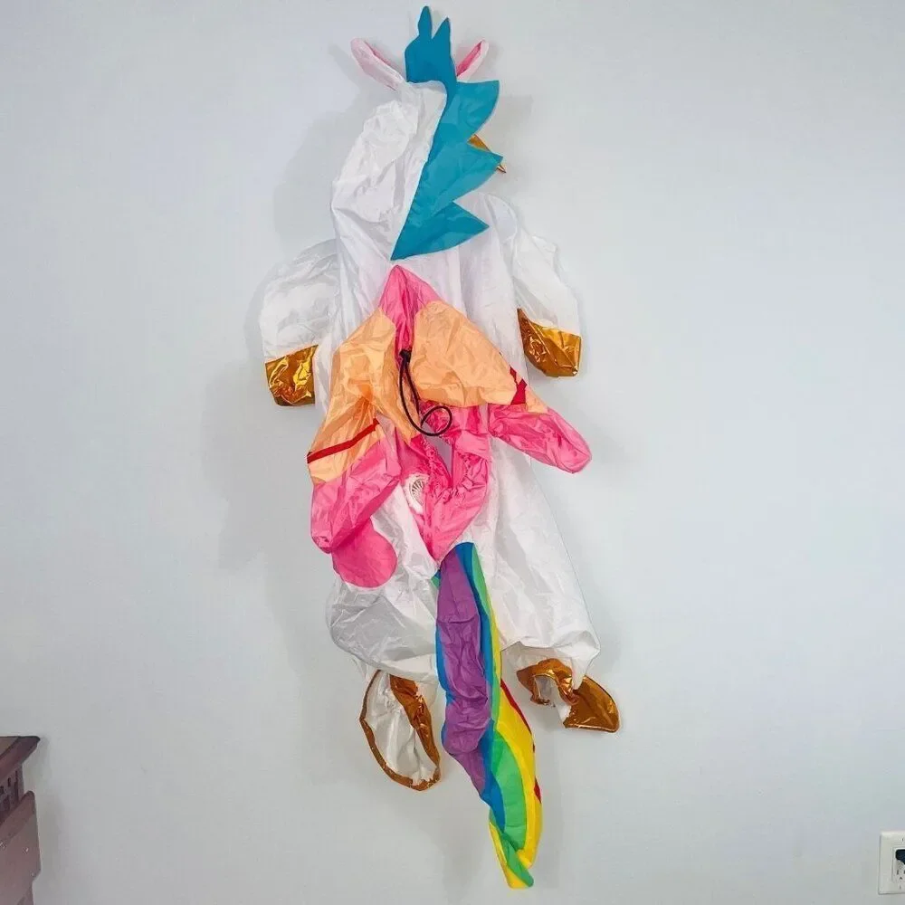 Halloween Ride A Unicorn Child 7-10 Inflatable Costume Battery Pack Dress-up